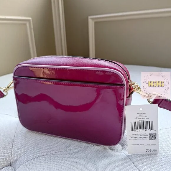 Kate Spade Oh Snap Mini Camera Bag Dark Raspberry Multi KJ054 - Picture 11 of 11